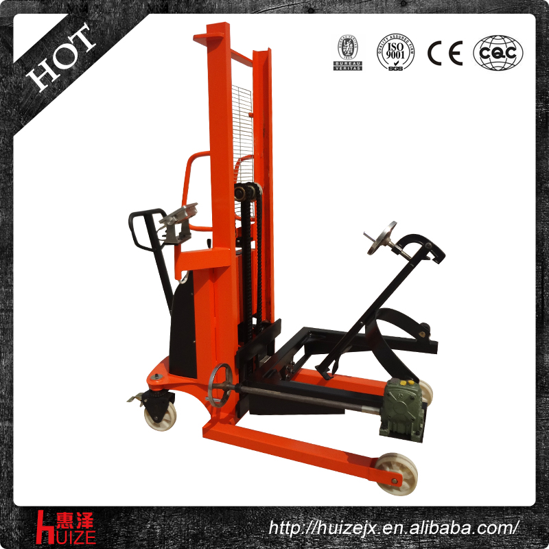 半電動稱重油桶車（夾鐵桶，手搖翻轉(zhuǎn)倒料）